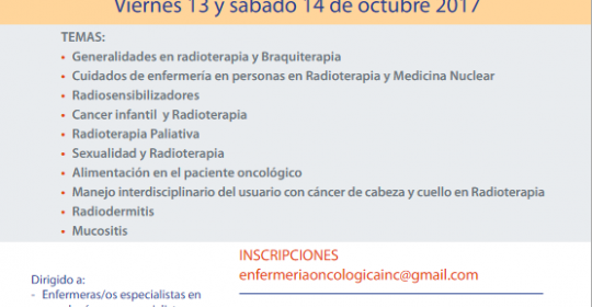 2da. Versión CURSO DE ENFERMERÍA ONCOLÓGICA EN RADIOTERAPIA
