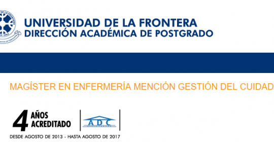 Magíster en Enfermería mención Gestión del Cuidado