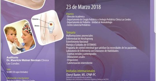 Primera Jornada de Enfermería Clínica en manejo de patología Pediátrica de polo caudal y ostomías