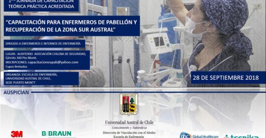 Curso Enfermería de Pabellón y Recuperación, zona sur austral. Gratuito!