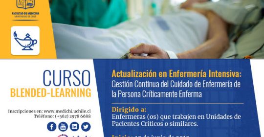 5ª versión del Curso de Actualización en Enfermería Intensiva: Gestión Continua del Cuidado de Enfermería de la Persona Críticamente Enferma