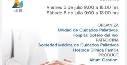 Curso «Cómo ampliar la cobertura de cuidados paliativos en Chile. Transitando desde lo oncológico a la cronicidad avanzada.»