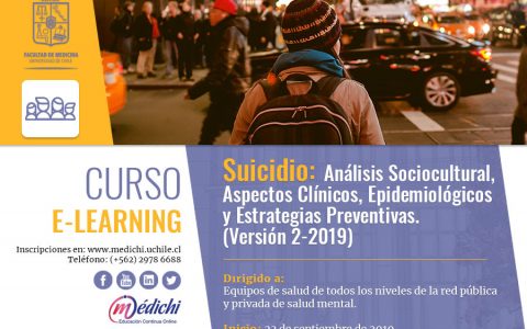 2ª versión del Curso E- Learning Suicidio: Análisis Sociocultural, Aspectos Clínicos, Epidemiológicos y Estrategias Preventivas (Versión 2-2019)